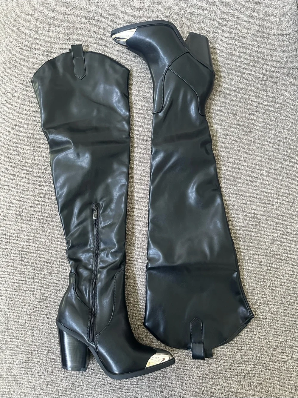 Fashion Nova Old West Thigh High Cowboy Boots